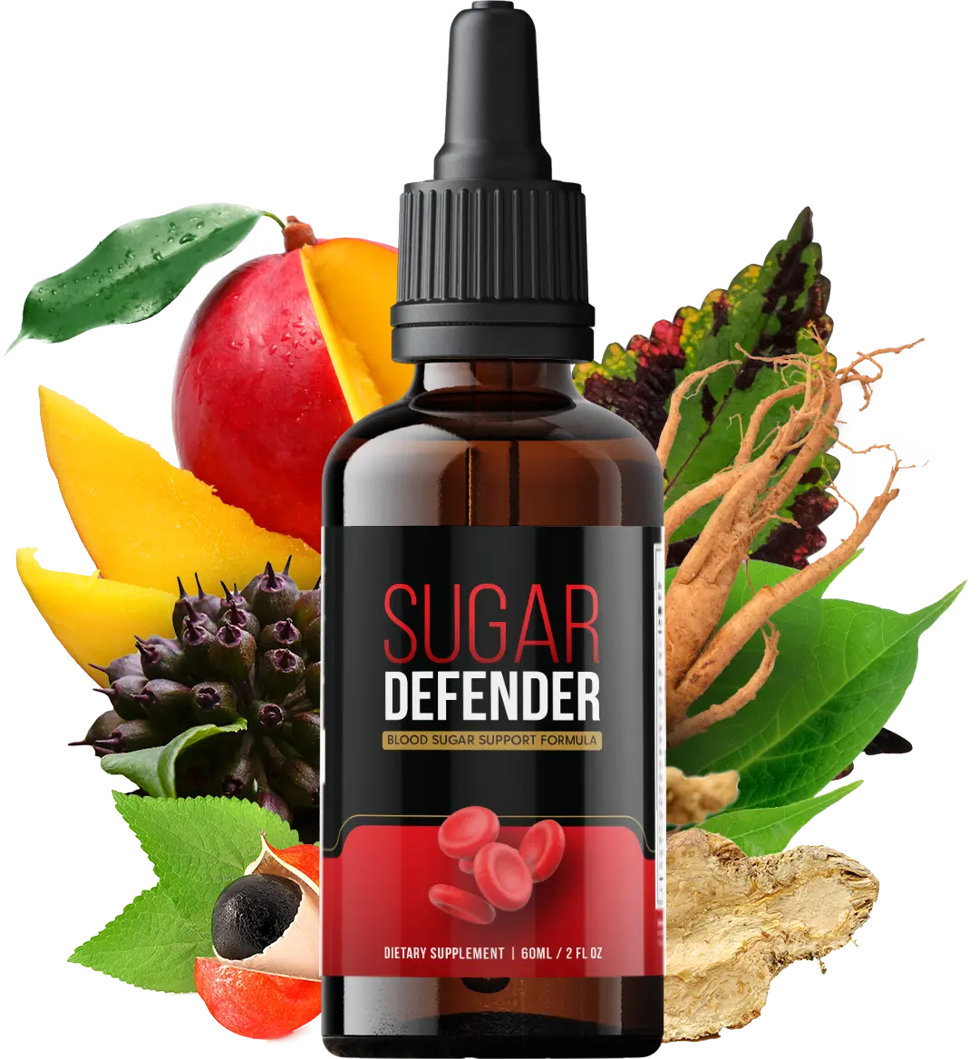 Sugar Defender liquid supplement bottle for blood sugar support